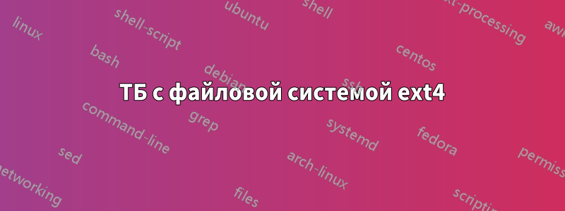 18 ТБ с файловой системой ext4