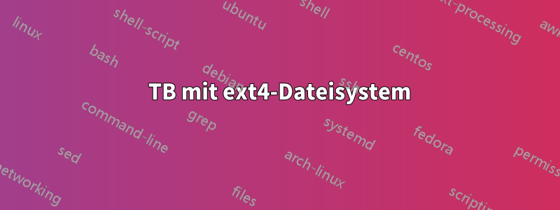 18 TB mit ext4-Dateisystem