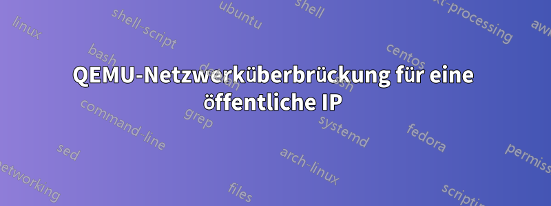 QEMU-Netzwerküberbrückung für eine öffentliche IP