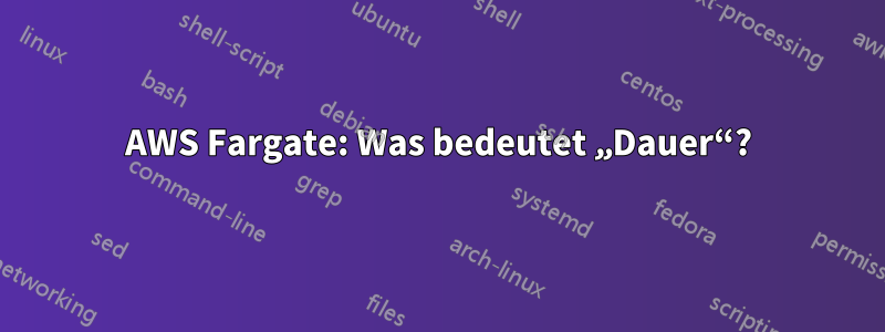 AWS Fargate: Was bedeutet „Dauer“?