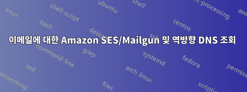 이메일에 대한 Amazon SES/Mailgun 및 역방향 DNS 조회