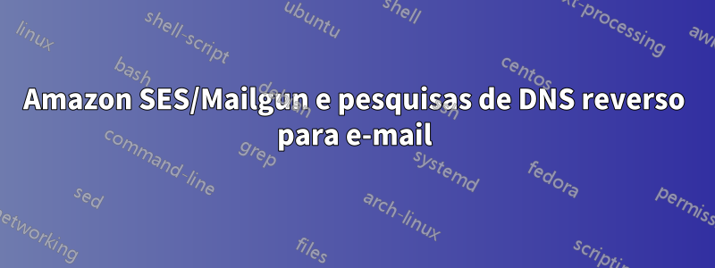 Amazon SES/Mailgun e pesquisas de DNS reverso para e-mail