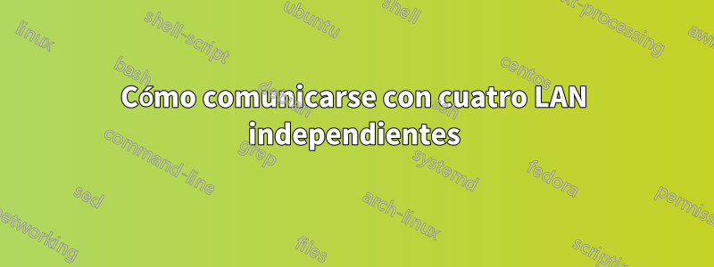 Cómo comunicarse con cuatro LAN independientes