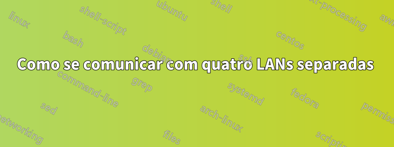 Como se comunicar com quatro LANs separadas