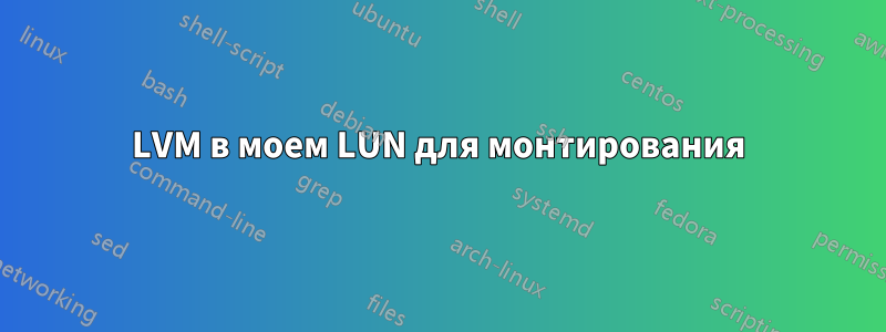 LVM в моем LUN для монтирования