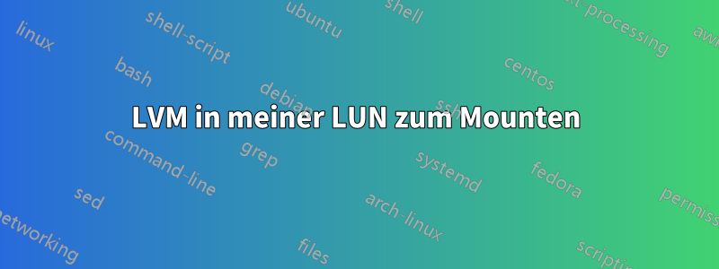 LVM in meiner LUN zum Mounten