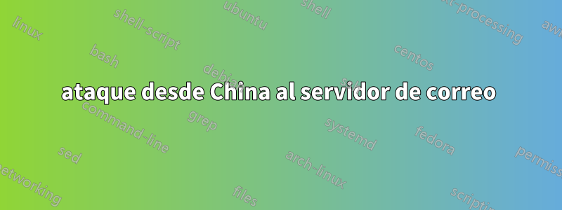 ataque desde China al servidor de correo