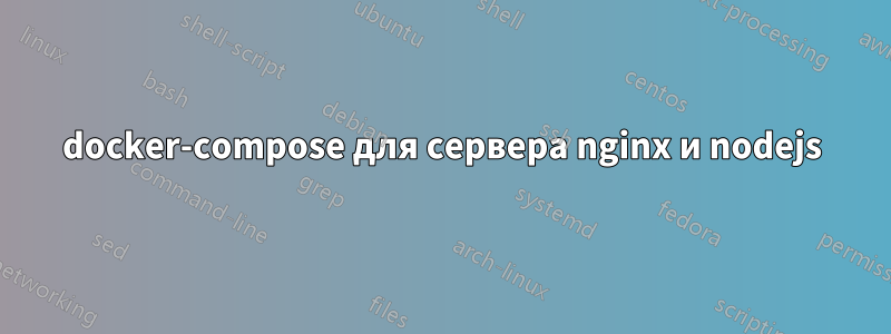 docker-compose для сервера nginx и nodejs