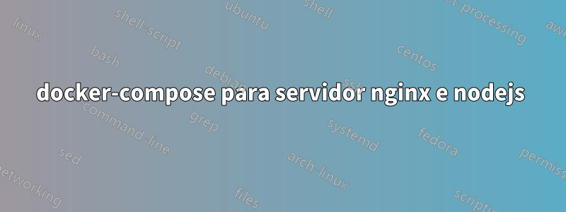 docker-compose para servidor nginx e nodejs