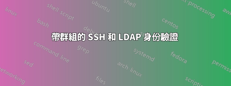 帶群組的 SSH 和 LDAP 身份驗證