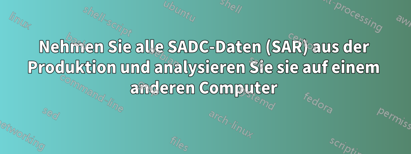 Nehmen Sie alle SADC-Daten (SAR) aus der Produktion und analysieren Sie sie auf einem anderen Computer