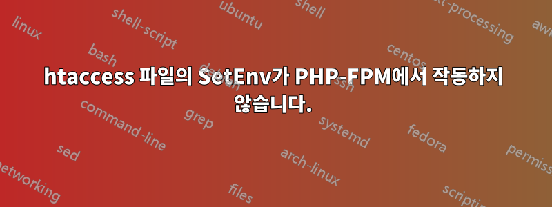 htaccess 파일의 SetEnv가 PHP-FPM에서 작동하지 않습니다.