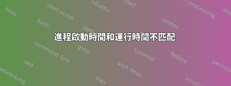 進程啟動時間和運行時間不匹配