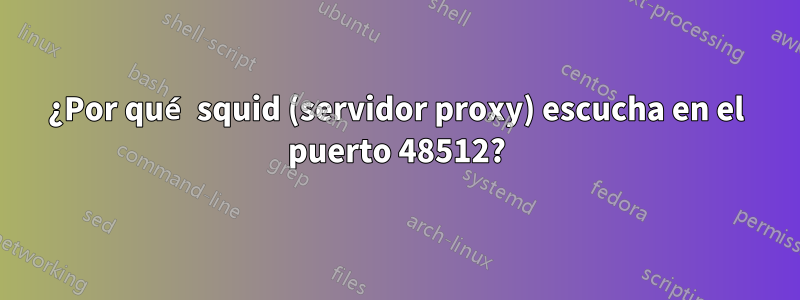 ¿Por qué squid (servidor proxy) escucha en el puerto 48512?