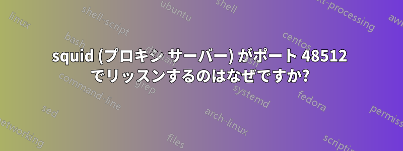 squid (プロキシ サーバー) がポート 48512 でリッスンするのはなぜですか?