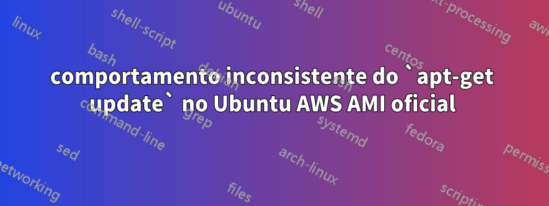 comportamento inconsistente do `apt-get update` no Ubuntu AWS AMI oficial