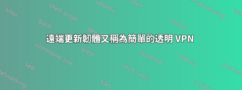 遠端更新韌體又稱為簡單的透明 VPN