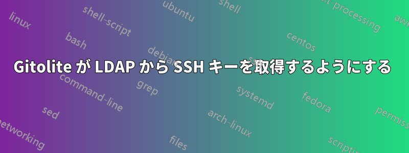 Gitolite が LDAP から SSH キーを取得するようにする