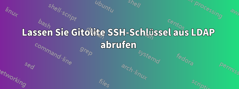 Lassen Sie Gitolite SSH-Schlüssel aus LDAP abrufen