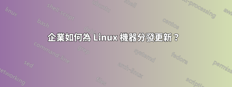 企業如何為 Linux 機器分發更新？ 