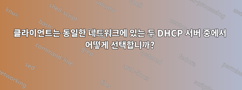 클라이언트는 동일한 네트워크에 있는 두 DHCP 서버 중에서 어떻게 선택합니까?