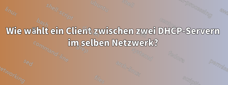 Wie wählt ein Client zwischen zwei DHCP-Servern im selben Netzwerk?