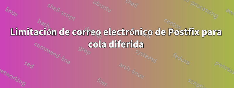 Limitación de correo electrónico de Postfix para cola diferida