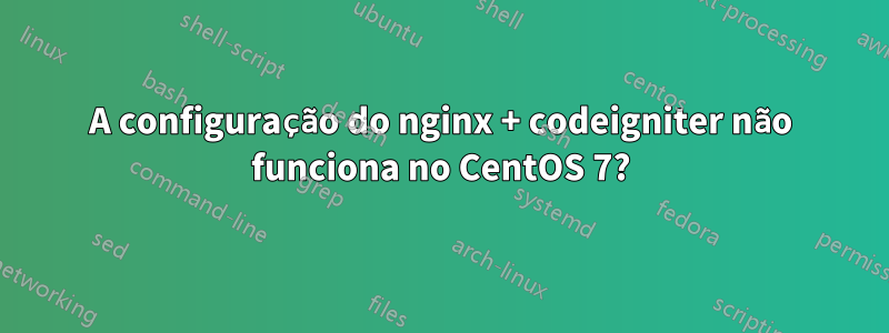 A configuração do nginx + codeigniter não funciona no CentOS 7?