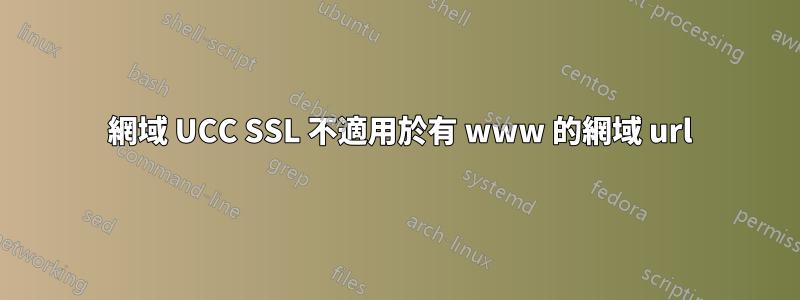 5 網域 UCC SSL 不適用於有 www 的網域 url