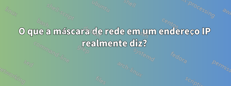 O que a máscara de rede em um endereço IP realmente diz?