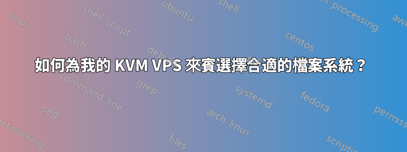 如何為我的 KVM VPS 來賓選擇合適的檔案系統？