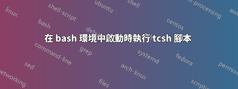 在 bash 環境中啟動時執行 tcsh 腳本