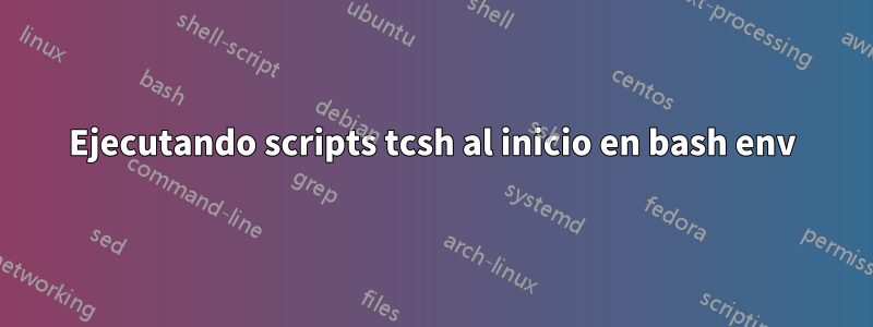 Ejecutando scripts tcsh al inicio en bash env