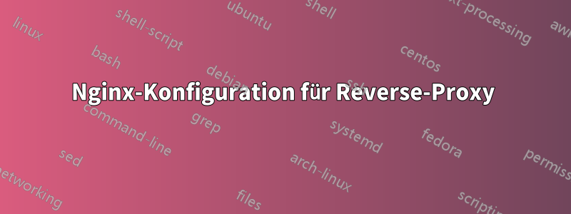 Nginx-Konfiguration für Reverse-Proxy