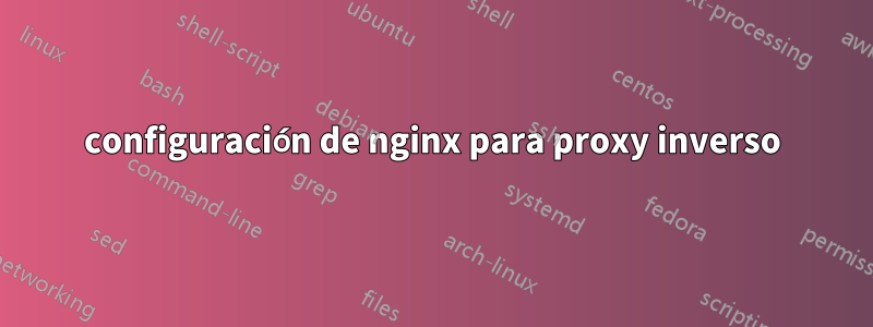 configuración de nginx para proxy inverso