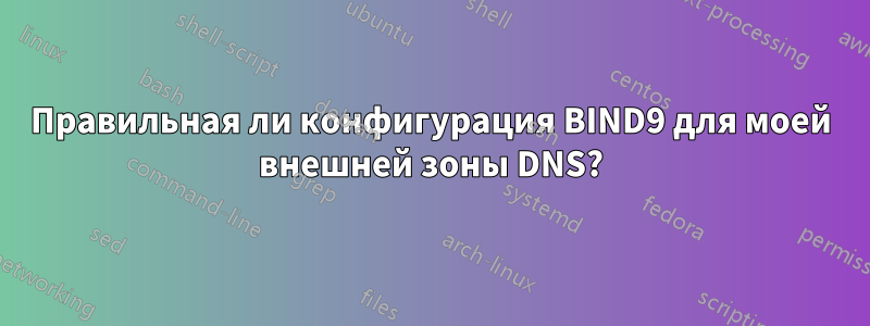 Правильная ли конфигурация BIND9 для моей внешней зоны DNS?