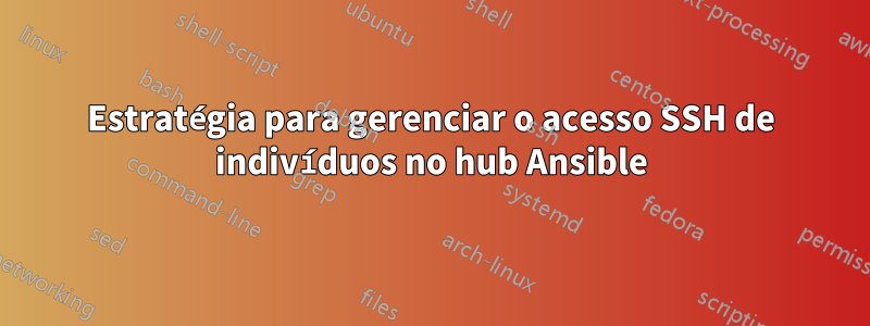 Estratégia para gerenciar o acesso SSH de indivíduos no hub Ansible