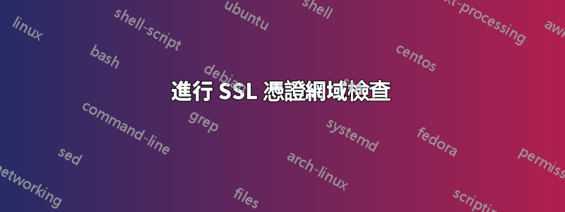 進行 SSL 憑證網域檢查