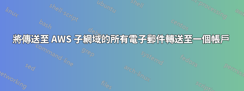 將傳送至 AWS 子網域的所有電子郵件轉送至一個帳戶
