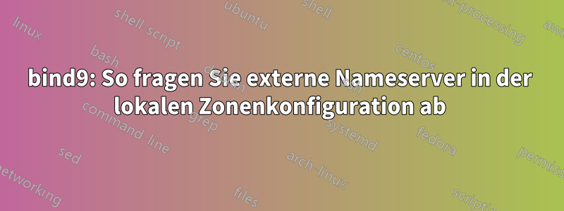 bind9: So fragen Sie externe Nameserver in der lokalen Zonenkonfiguration ab