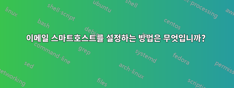 이메일 스마트호스트를 설정하는 방법은 무엇입니까?