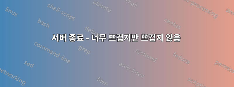 서버 종료 - 너무 뜨겁지만 뜨겁지 않음