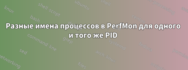 Разные имена процессов в PerfMon для одного и того же PID