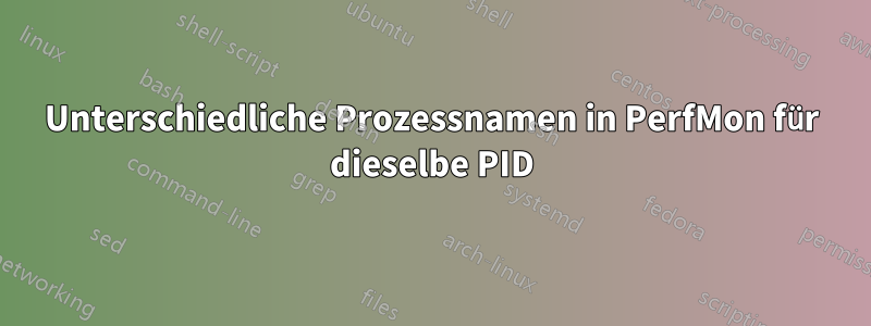 Unterschiedliche Prozessnamen in PerfMon für dieselbe PID