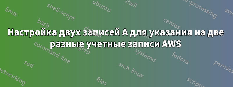 Настройка двух записей A для указания на две разные учетные записи AWS