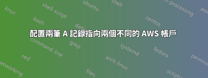 配置兩筆 A 記錄指向兩個不同的 AWS 帳戶
