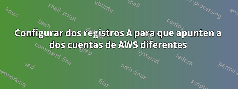 Configurar dos registros A para que apunten a dos cuentas de AWS diferentes