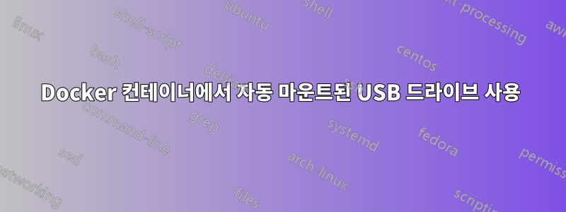 Docker 컨테이너에서 자동 마운트된 USB 드라이브 사용