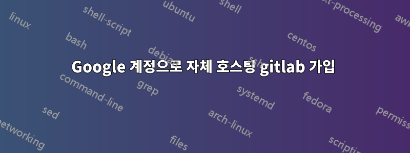 Google 계정으로 자체 호스팅 gitlab 가입