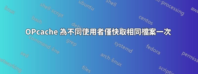 OPcache 為不同使用者僅快取相同檔案一次